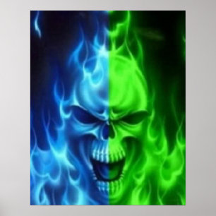 Póster poster del cráneo