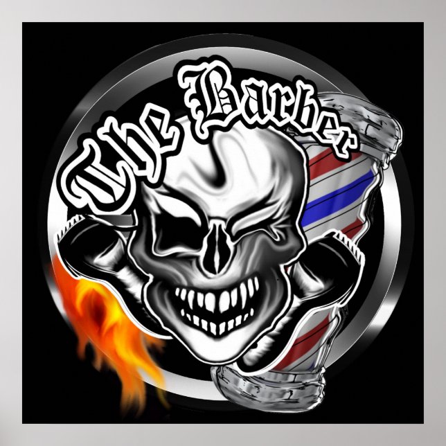 Póster Poster del cráneo de Barber Winber (Frente)