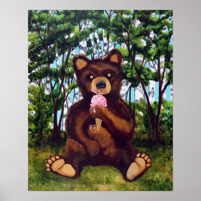 Póster Poster del crema de hielo del oso (Frente)