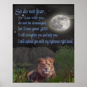 Póster Poster del cristiano del 41:10 de Isaías