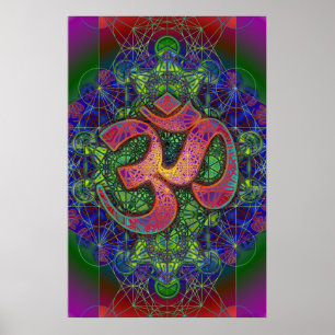 Póster Poster del Cubo Mandala de Om Metatron