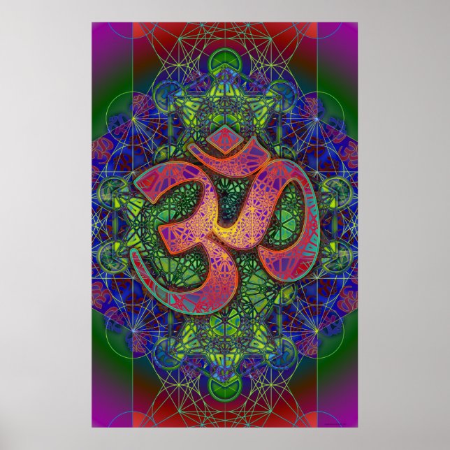 Póster Poster del Cubo Mandala de Om Metatron (Frente)