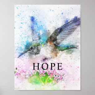 Póster Poster del decorador mate de la oficina Hummingbir