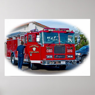 Póster Poster del Departamento de Bomberos de Carlsbad