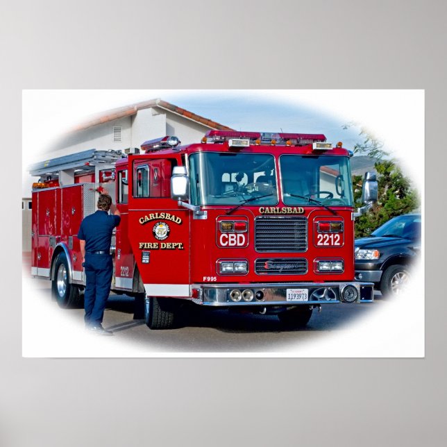 Póster Poster del Departamento de Bomberos de Carlsbad (Frente)