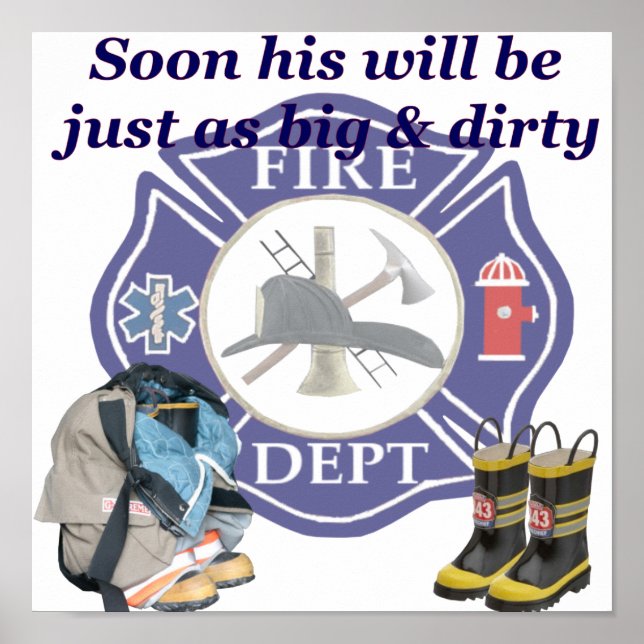 Póster Poster del Departamento de Bomberos para Niños (Frente)