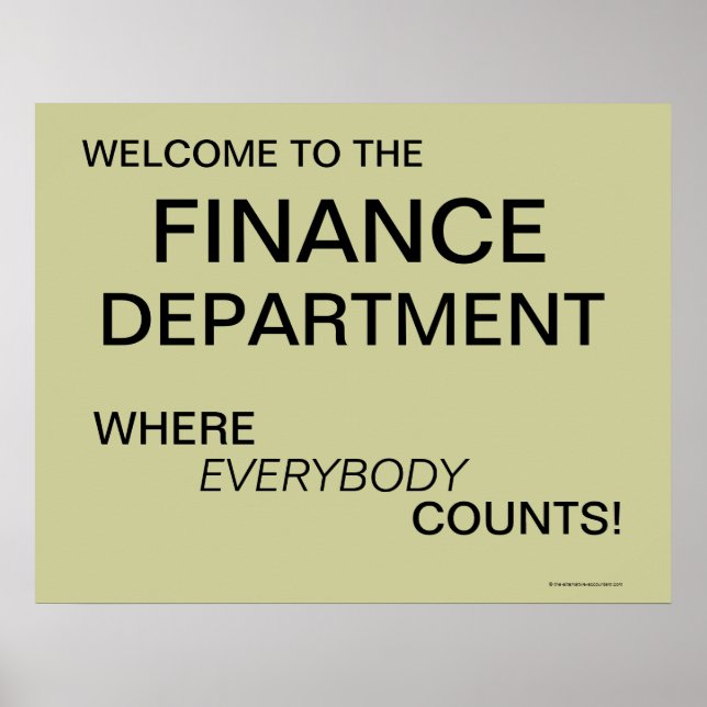 Póster Poster del Departamento de Finanzas (Frente)
