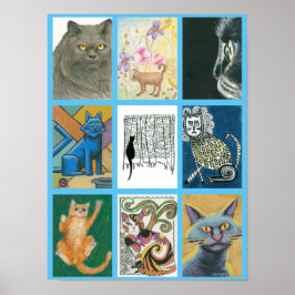 Póster Poster del desafío de gatos