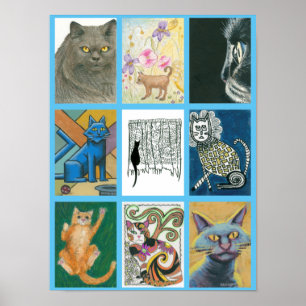 Póster Poster del desafío de los gatos