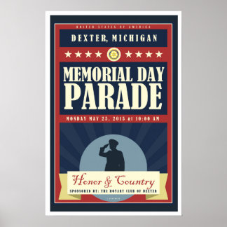 Póster poster del desfile conmemorativo de Dexter Michiga