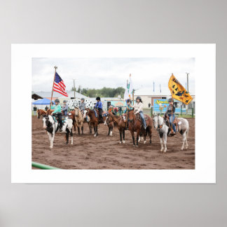 Póster Poster del desfile de caballos 4H del condado de C