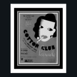 Póster Poster del desfile de Cotton Club Art Deco 1934<br><div class="desc">1934,  Art Deco,  negro,  blanco y gris poster de la cubierta de la música de chapa para el "desfile del club de algodón".</div>