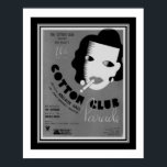 Póster Poster del desfile de Cotton Club Art Deco 1934<br><div class="desc">1934,  Art Deco,  negro,  blanco y gris poster de la cubierta de la música de chapa para el "desfile del club de algodón".</div>