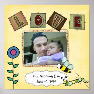 Póster poster del día de la adopción