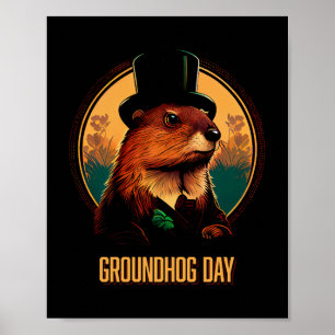 Póster Poster del Día de la Marmota