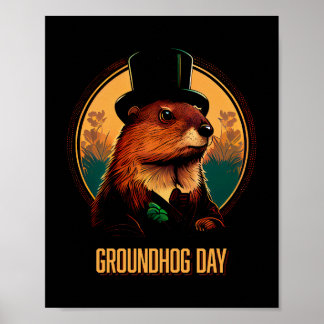 Póster Poster del Día de la Marmota