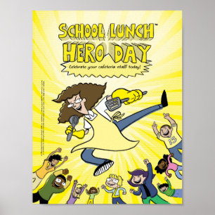 Póster Poster del Día del Almuerzo Escolar