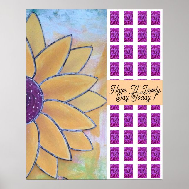 Póster Poster del Día del Girasol (Frente)