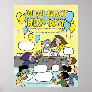 Póster Poster del Día del Héroe del Almuerzo Escolar - ll