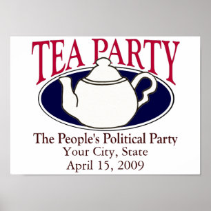 Póster Poster del día del impuesto de la fiesta del té