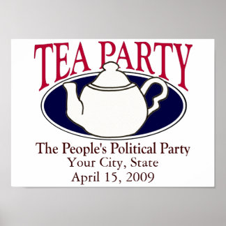 Póster Poster del Día del Impuesto del Fiesta del Tea