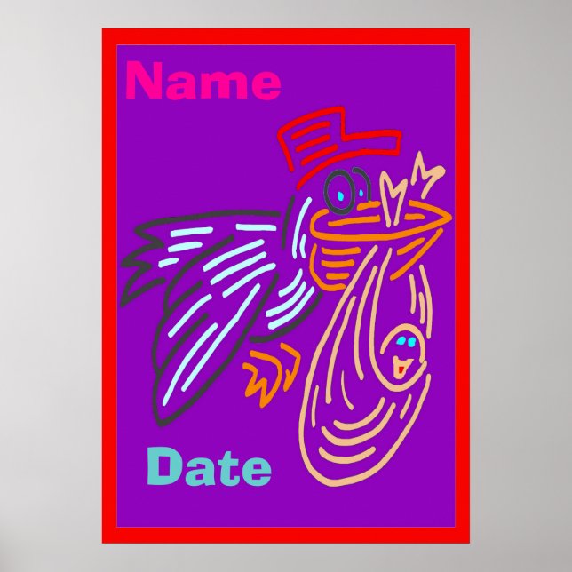 Póster Poster del Día del Nacimiento Infantil (Frente)