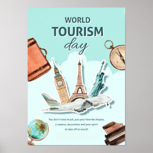 Póster Poster del Día Mundial del Turismo