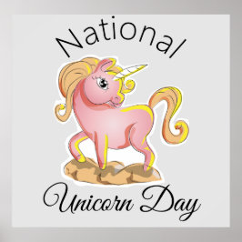 Póster Poster del Día Nacional de Unicornio