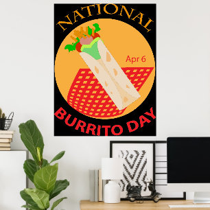 Póster Poster del Día Nacional del Burrito