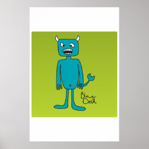 Póster Poster del diablo azul