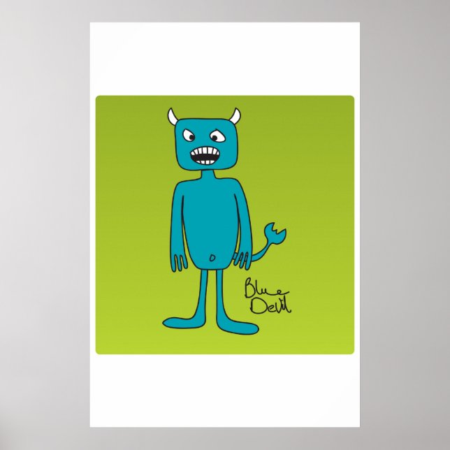 Póster Poster del diablo azul (Frente)