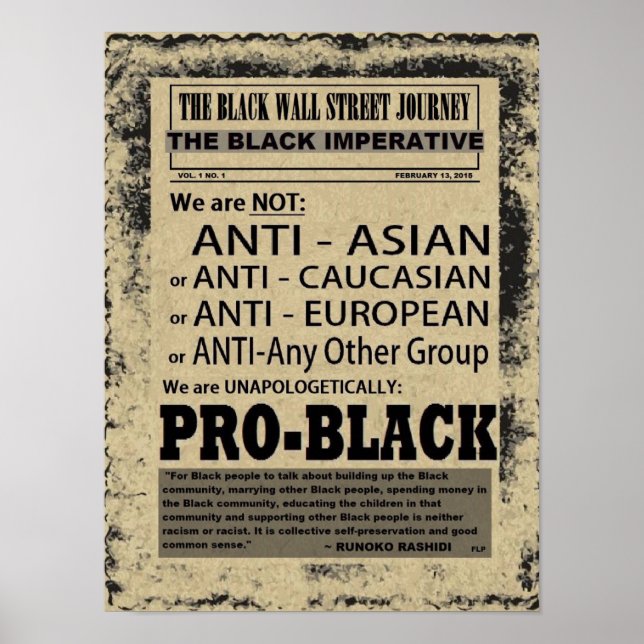 PÓSTER POSTER DEL DIARIO DE LA CALLE NEGRA (Frente)