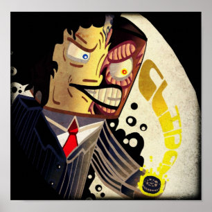 Póster Poster del dibujo de la piel de la cara de