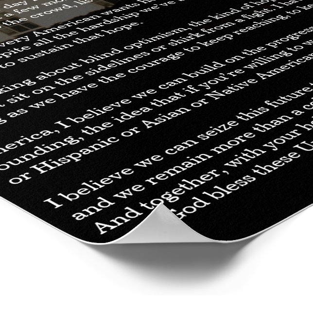 Póster Poster del discurso de la victoria del presidente  (Esquina)