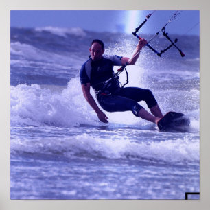 Póster Poster del diseño de Kiteboarding
