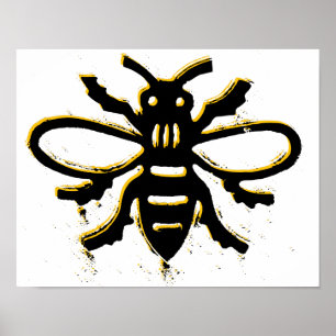 Póster Poster del diseño de la abeja