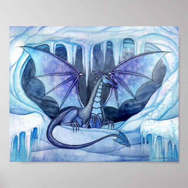 Póster Poster del dragón de hielo por Molly Harrison (Frente)