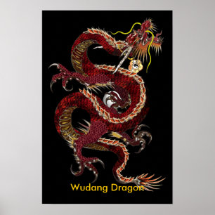 Póster Poster del dragón de Wudang - modificado para