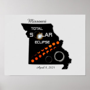 Póster Poster del eclipse solar de Missouri