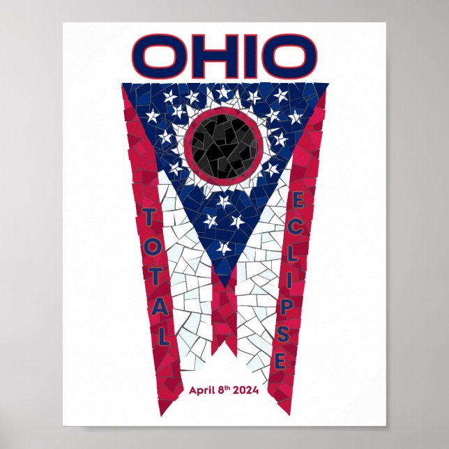 Póster Poster del eclipse total de Ohio (Frente)