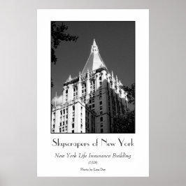 Póster Poster del Edificio de Seguros de Vida de Nueva Yo