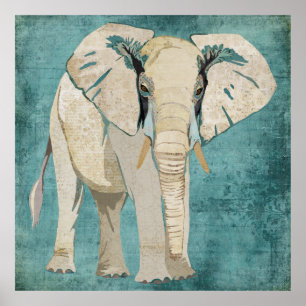 Póster Poster del elefante blanco