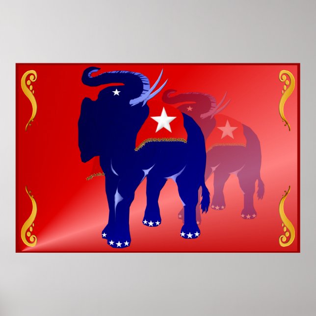 Póster POSTER del elefante del GOP (Frente)