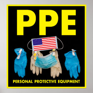 Póster Poster del equipo de protección personal