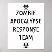 poster del equipo de respuesta zombie apocalypse