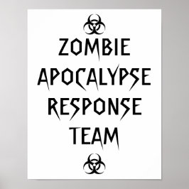 Póster poster del equipo de respuesta zombie apocalypse