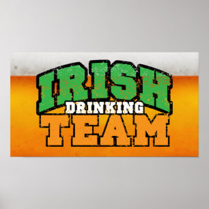 Póster Poster del equipo irlandés de bebidas $18.95