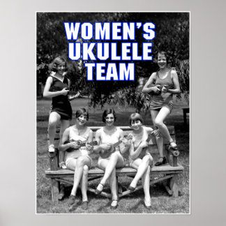 Póster Poster del equipo Uke de la mujer