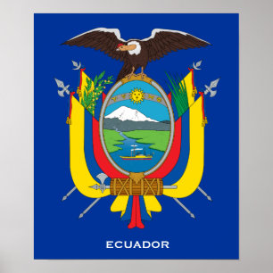 Póster Poster del escudo de armas de ECUADOR*