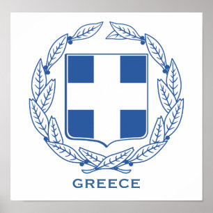Póster Poster del escudo de armas de GRECIA